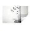 Bamboestammen - Water - Minimalistisch - Wit Muursticker klein -3d
