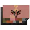 Illustratie - Vogel - Vlakken - Kleurrijk Inductie beschermer vinyl 3mm klein -3d