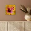 Geel - Hibiscus - Tropisch plexiglas 5mm klein -sfeer5