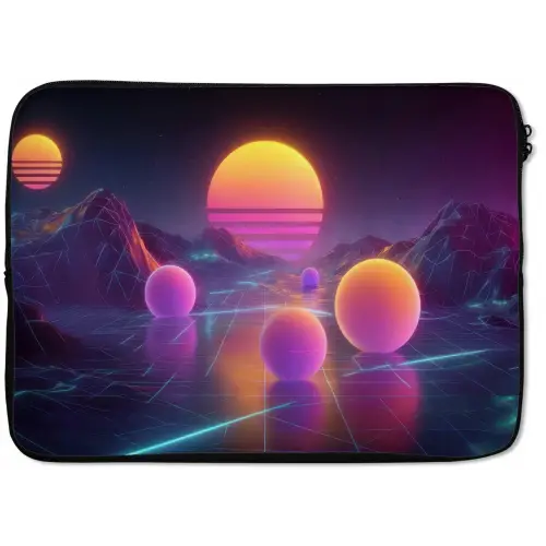Landschap - Bergen - Bollen - Licht laptophoes neopreen klein -zkaufland3dotto