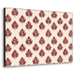 Botanisch - Patroon - Bordeaux Textielframe zwart klein 947 -3d