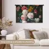 Stilleven met bloemen in een glazen vaas - Schilderij van Jan Davidsz. de Heem Wandkleed katoen middel -sfeer1