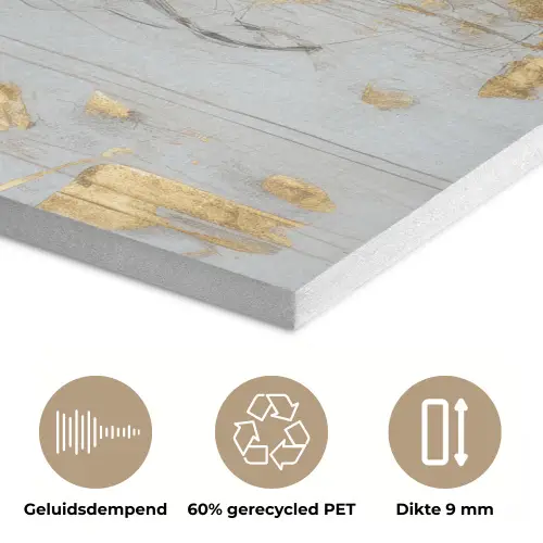 Sierlijk - Vrouw - Goud - Ogen PET vilt klein -closeup_NL