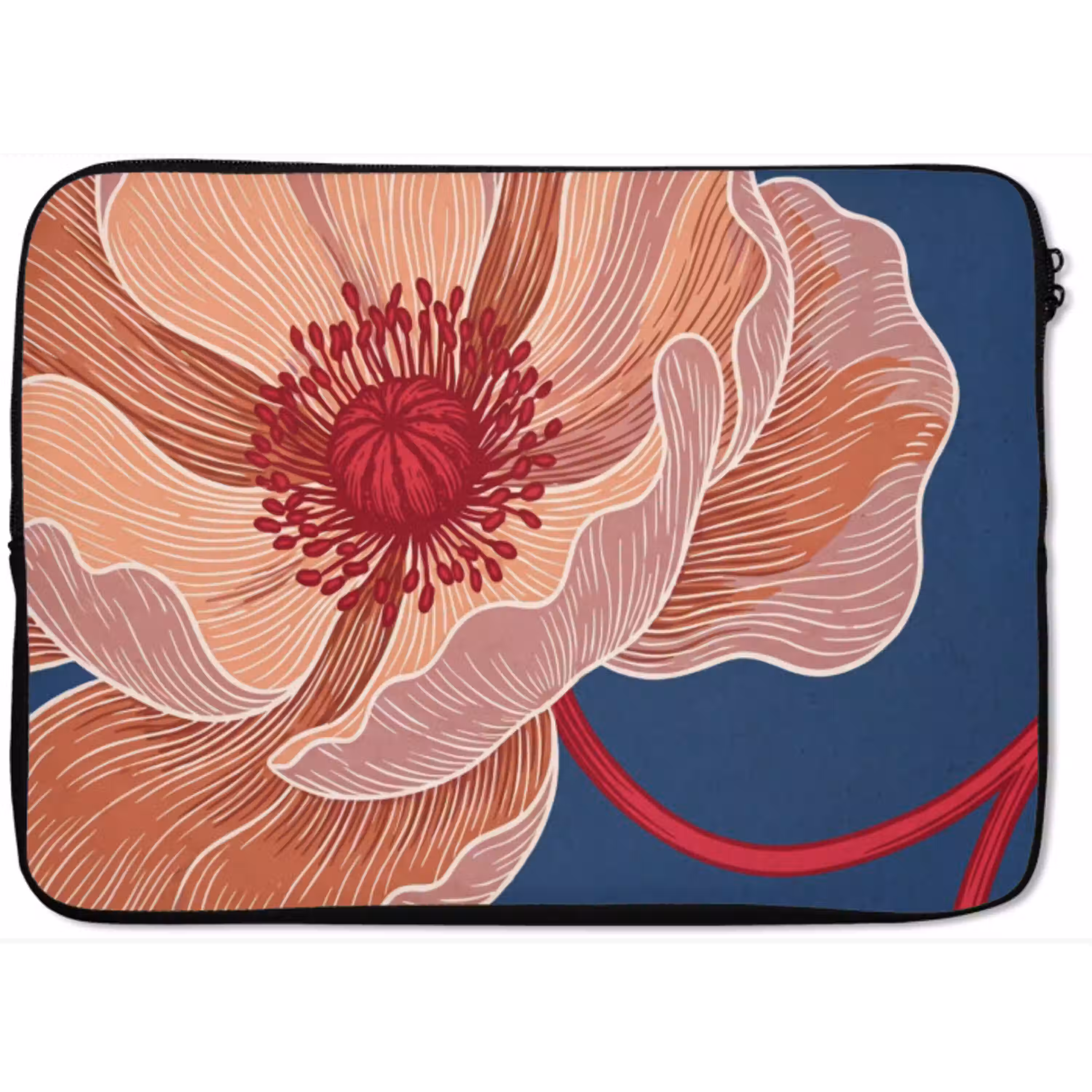 Bloemen - Modern - Abstract laptophoes neopreen klein -zkaufland3dotto