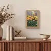 Tulpen - Geel - Penseelstreken - Abstract Light Box met kabel (Tafellamp) klein -sfeer2