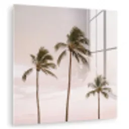 Palmbomen - Zonsondergang - Roze plexiglas 5mm klein -zzzproduct_nieuw