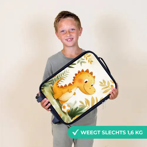 Dino - Voetbal - Oranje Kinderkoffer - Zwart klein -sfeer4_NL