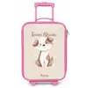 Hond in de kleuren bruin en beige Kinderkoffer - Roze klein -zz3dotto