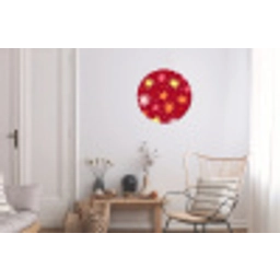 Sterren - Speels - Rood Wandcirkel aluminium klein 190 -woonkamer