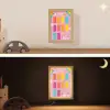 Tafels van vermenigvuldiging - Leren rekenen voor kinderen - Cijfers oefenen - Eenhoorn - Roze Light Box met kabel (Wandlamp kind) klein -sfeer3_kind