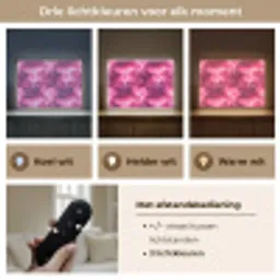 Roze - Onweer - Wolken Light Box met batterij (Wandlamp) middel 907 -USP_lichtkleurNL
