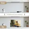 Melkmeisje - Goud - Quotes - Schilderij - Oude meesters keuken achterwand spatscherm klein -voor_na_NL