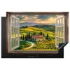 Doorkijk - Toscane - Uitzicht - Landschap - Zomer Inductie beschermer vinyl 3mm klein -3d
