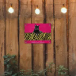 Kat - Baas - Roze - Tijgerprint tuinposter los doek klein -sfeer1