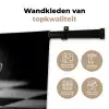 Paard - Hout - Schaalbord - Zwart Wandkleed katoen klein -sfeer2