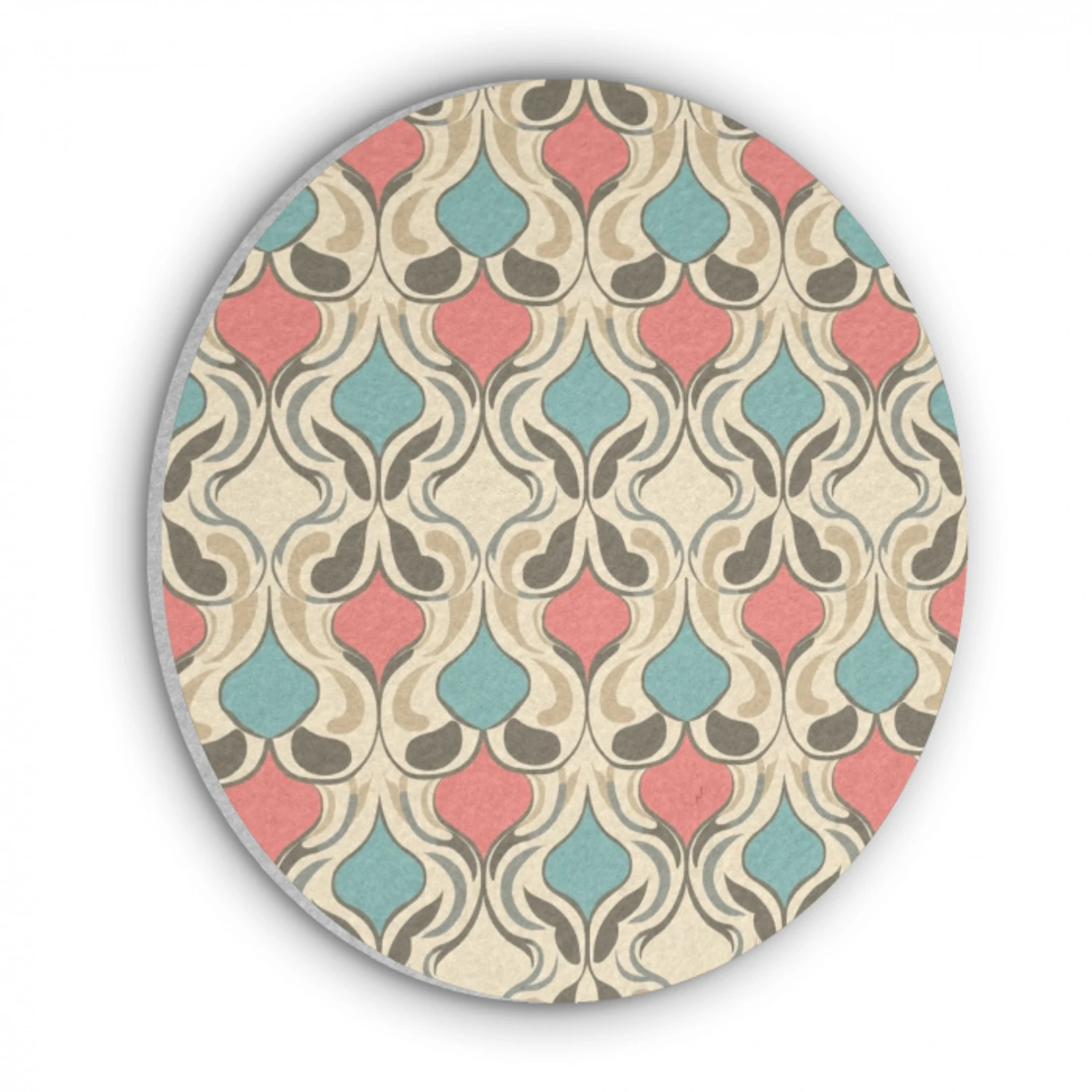 Barok - Retro - Kleurrijk Akoestische PET Vilt - Rond klein 838 -3d