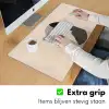 Grafisch gebogen motief - Beige Muismat XXL klein -sfeer3