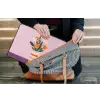 Tulpen - Vaas - Strepen - Paars laptophoes neopreen klein -tas