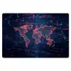 Wereldkaart - Futuristisch - Oranje Placemat vinyl groot -zzsfeer1_Kitchenyeah-website