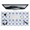Modern - Patroon - Blauw - Roze Muismat XXL klein 681 -3d