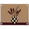Minimalistisch - Vaas - Bloemen - Bruin tuinposter los doek klein -3d
