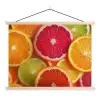 Fruit - Kleurrijk - Close up textielposter latten blank klein -3d