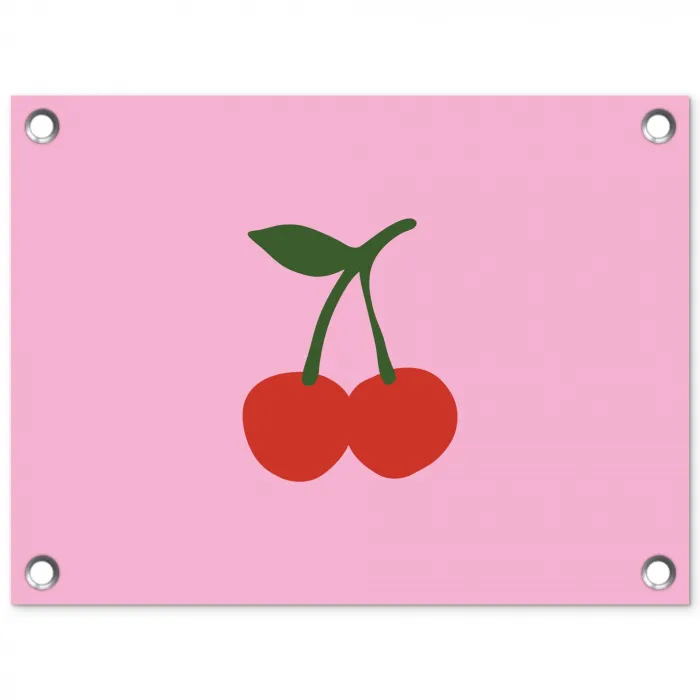 Kersen - Roze - Illustratie tuinposter los doek klein -3d