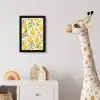 Bloemen - Paaseieren - Geel fotolijst zwart zonder passe partout klein -usfeer4_kinderkamer