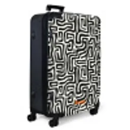 Grafisch - Lijnen - Zwart - Wit NBS - Large koffer - Volwassenen Unisex groot -product1