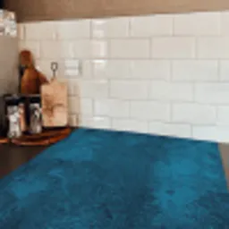Natuursteen - Beton - Steen - Blauw Inductie beschermer vinyl 3mm middel -sfeer3