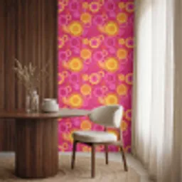 Cirkels - Design - Kleurrijk Behang Vinyl klein 1060 -sfeer1