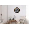 Pizza - Eten - Delftsblauw Wandcirkel aluminium klein -woonkamer