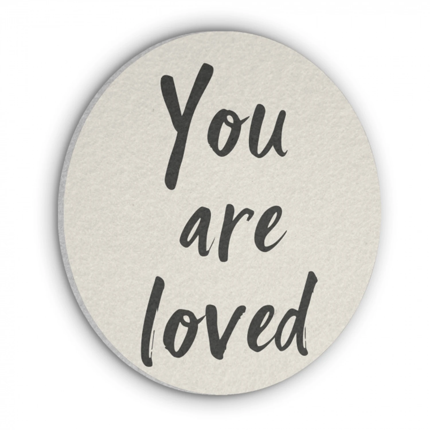 Minimalistisch - Beige - Love Akoestische PET Vilt - Rond klein -3d