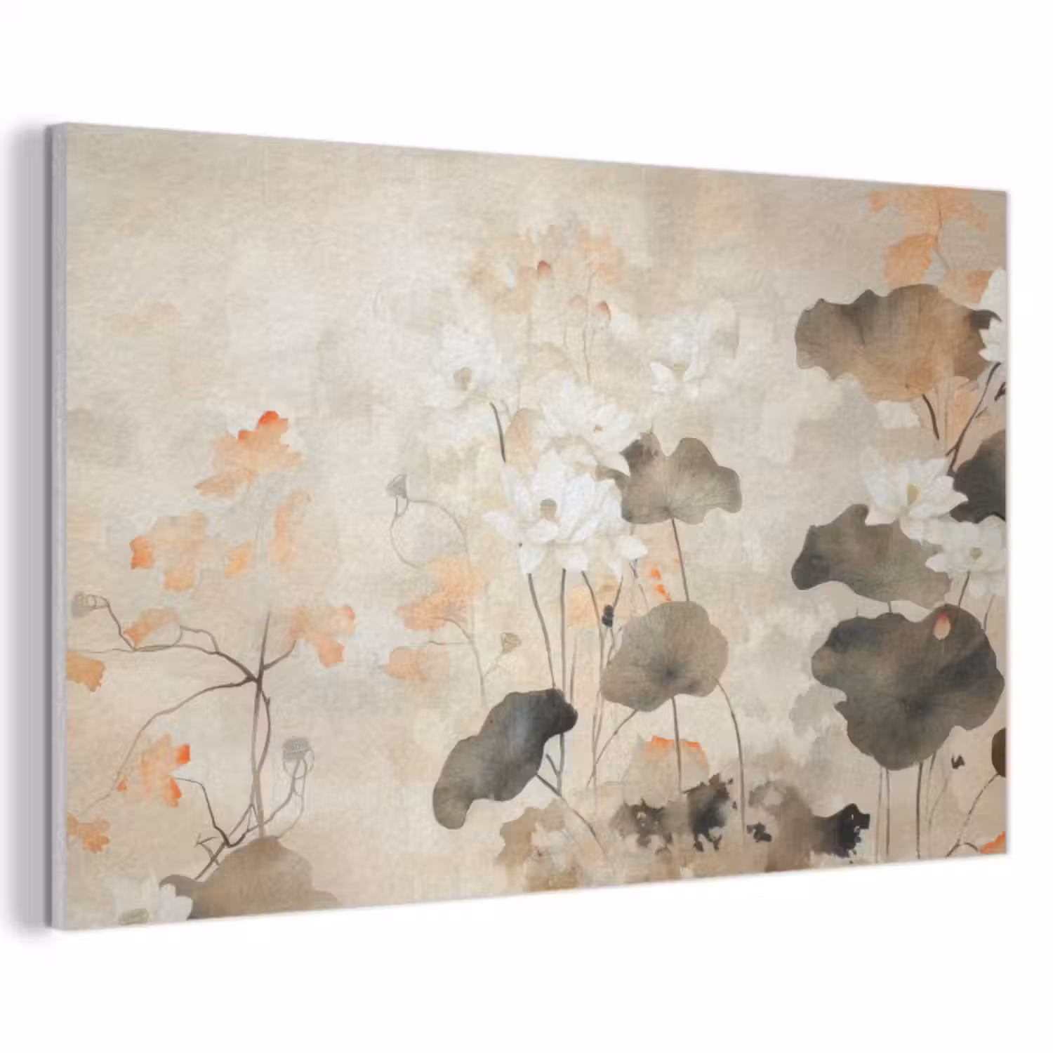 Akoestisch schilderij - Bloemen - Japandi - Wabi sabi