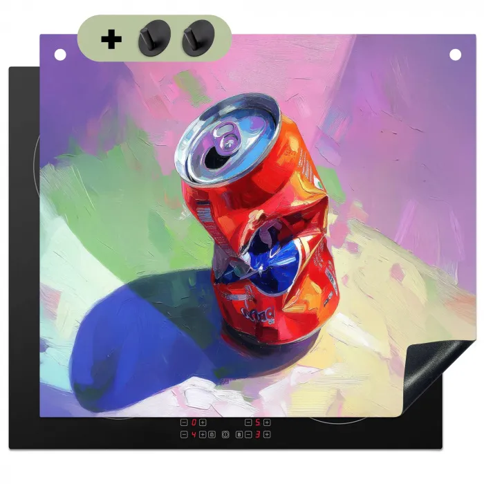 Frisdrank - Blik - Paars Inductie beschemer met haakjes middel -3d