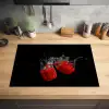 Paprika - Groente - Stilleven - Water - Rood Inductie beschermer vinyl 3mm klein -sfeer5
