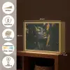 Gezicht - Vrouw - Verfspatten - Abstract Light Box met batterij (Wandlamp) middel -USP_websiteoverzichtNL