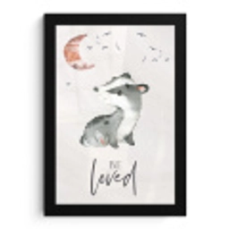 Quotes - Be loved - Spreuken - Kind - Jongens - Meisjes - Waterverf fotolijst zwart zonder passe partout klein -3d