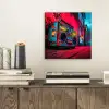 Boombox - Rood - Graffiti - Neon aluminium wit klein -sfeer1