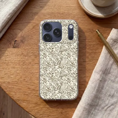 Takken - Botanisch - Taupe Telefoonhoesje iPhone 17 Pro klein 878 -sfeer1