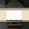 Terrazzo -  Patroon - Wit - Perzik keuken achterwand spatscherm klein 900 -sfeer1
