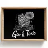 Gin en tonic - Glas - Limoen - Ijsblokjes Dienblad Rechthoek middel -z3d_shopping