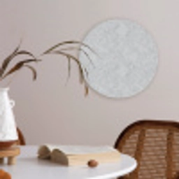 Grijs - Terrazzo-effect - Beton Akoestische PET Vilt - Rond klein 838 -sfeer3