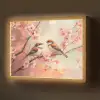 Vogels - Romantic - Bloesemtak Light Box met batterij (Wandlamp) middel -z3d_website