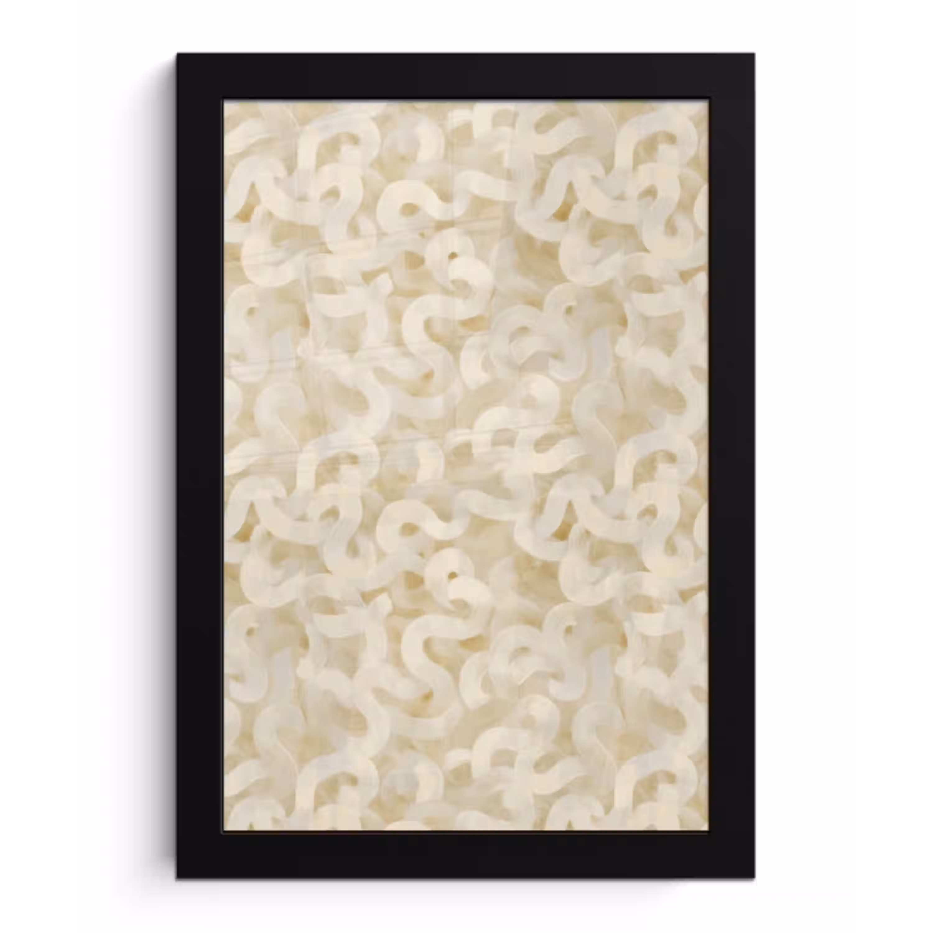 Abstract - Lijnen - Beige fotolijst zwart zonder passe partout klein 224 -3d