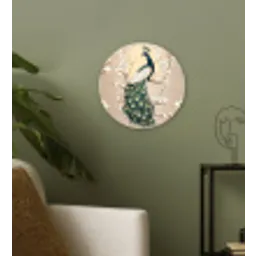 Pauw - Tak - Bloemen Wandcirkel kunststof plaat 5mm dik klein -sfeer3