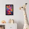 Abstract - Vormen - Kleurrijk fotolijst zwart zonder passe partout klein -usfeer4_kinderkamer