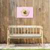 Ei - Disco - Ontbijt - Glitter Tuinposter op houten frame 2 cm dik klein -sfeer4