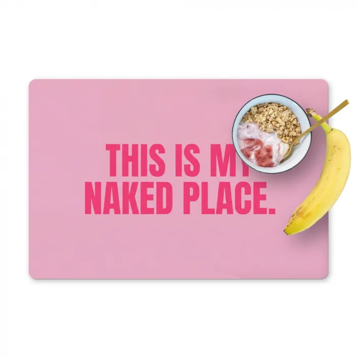 Tekst - Modern - Roze Placemat vinyl groot -zzzproduct_Kitchenyeah-website