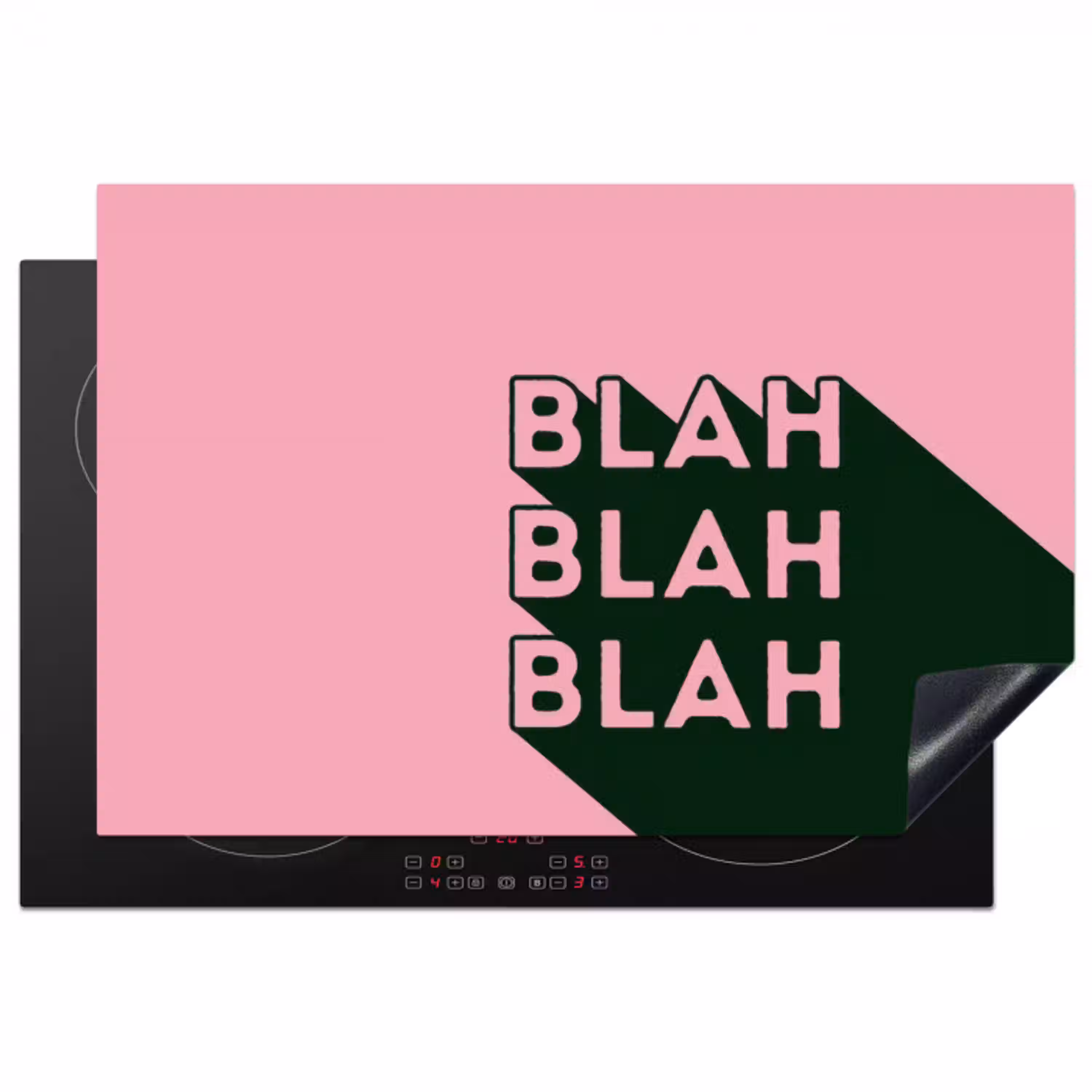 Tekst - Grafisch - Groen - Schaduw Inductie beschermer vinyl 3mm klein -3d